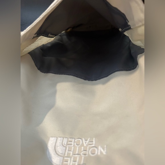 The North Face Cream Backpack with Orange Zipper Pulls - Picture 4 of 9